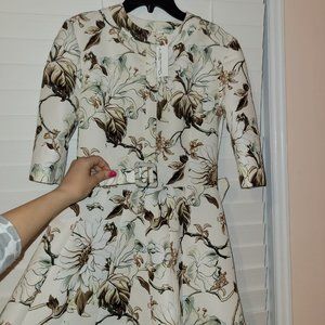 COPY - Oscar De LA Renta Flower Dress Size 0-2